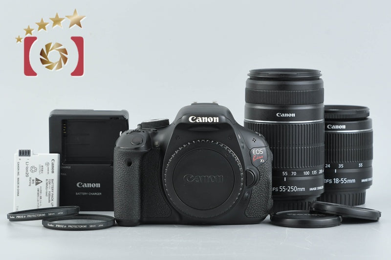 Canon EOS Kiss X5 / Rebel T3i / 600D 18.0 MP 18-55 55-250 Lenses