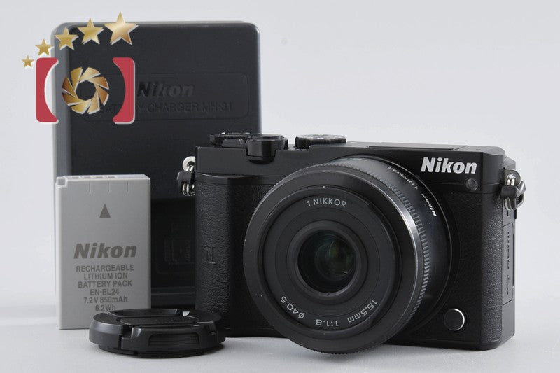 "Count 4,297" Nikon 1 J5 Black 20.8 MP Digital Camera + 1 NIKKOR 18.5mm f/1.8