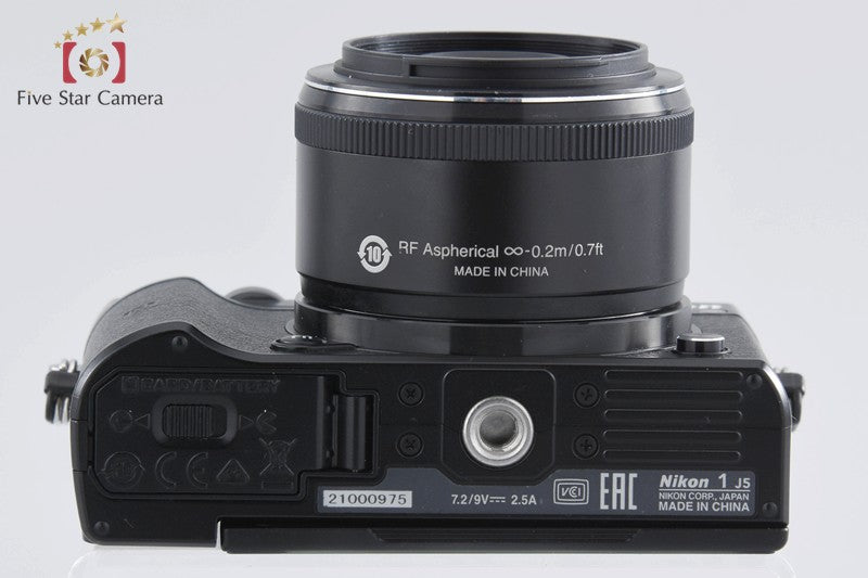 "Count 4,297" Nikon 1 J5 Black 20.8 MP Digital Camera + 1 NIKKOR 18.5mm f/1.8