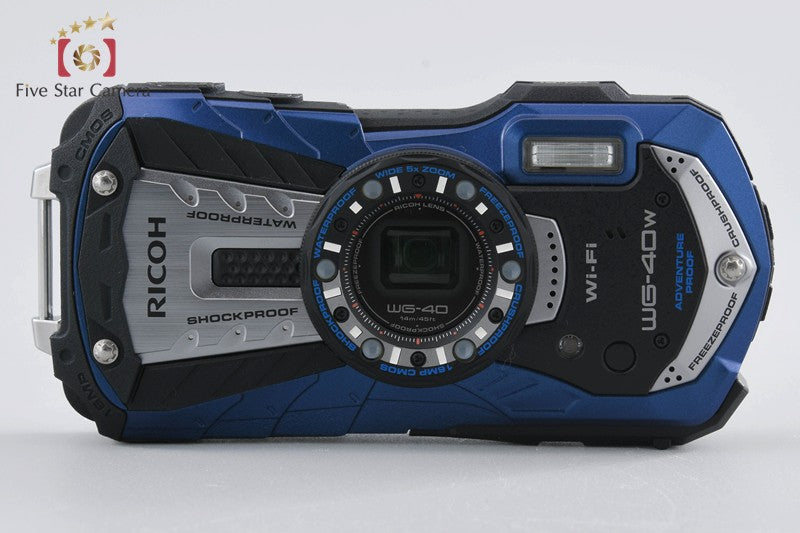 "Shutter count 52" Ricoh WG-40W Blue 16.0 MP Waterproof Action Camera