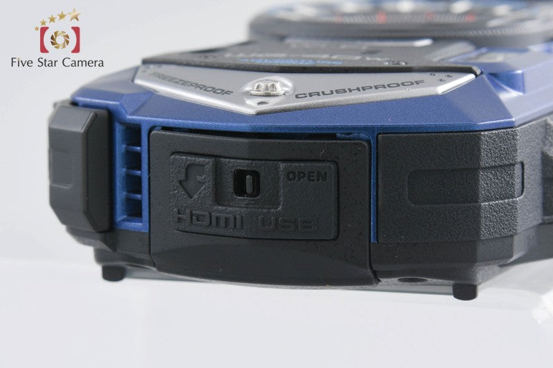 "Shutter count 52" Ricoh WG-40W Blue 16.0 MP Waterproof Action Camera