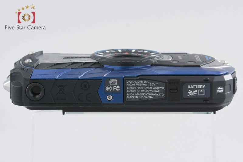 "Shutter count 52" Ricoh WG-40W Blue 16.0 MP Waterproof Action Camera