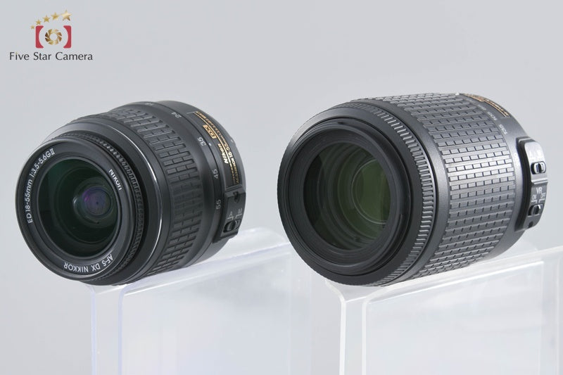 "Shutter count 1,167" Nikon D40x Black 10.2 MP DSLR AF-S DX 18-55 55-200 Lenses