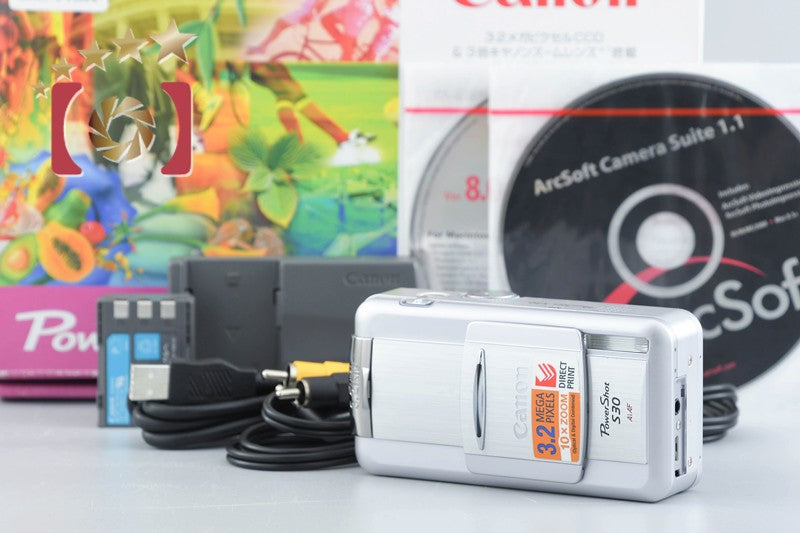 Canon PowerShot S30 Lavender Silver 3.2 MP Digital Camera w/ Box