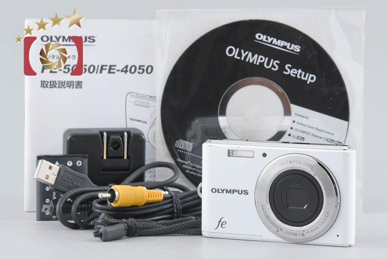 Olympus FE-4050 White 12.0 MP Digital Camera from Japan