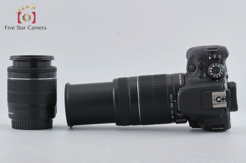 Canon EOS Kiss X7 / Rebel SL1 / 100D 18.0 MP DSLR 18-55 55-250 Lenses w/ Box