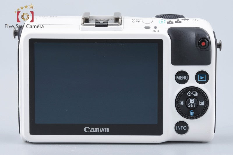 Canon EOS M2 White 18.0 MP Digital Mirrorless Camera EF-M 18-55 IS STM Lens