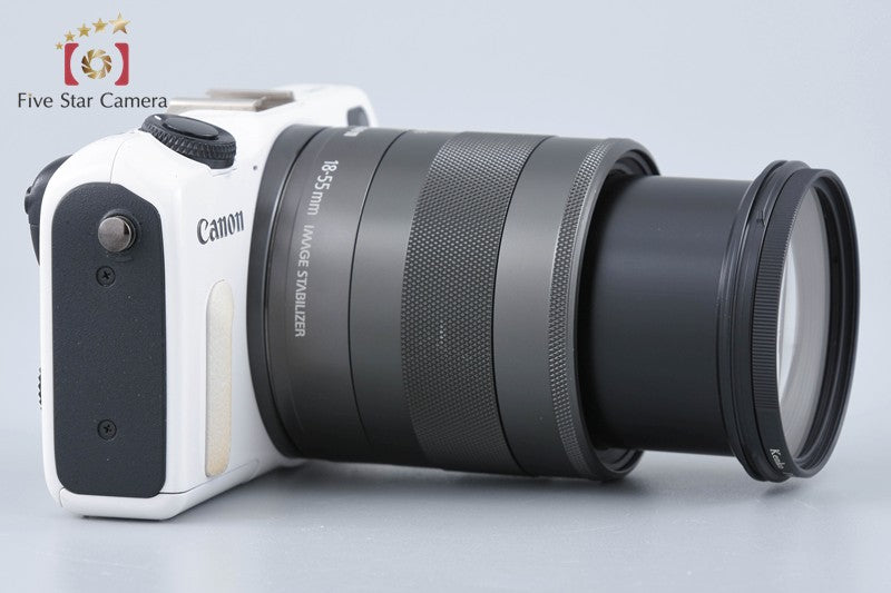 Canon EOS M2 White 18.0 MP Digital Mirrorless Camera EF-M 18-55 IS STM Lens