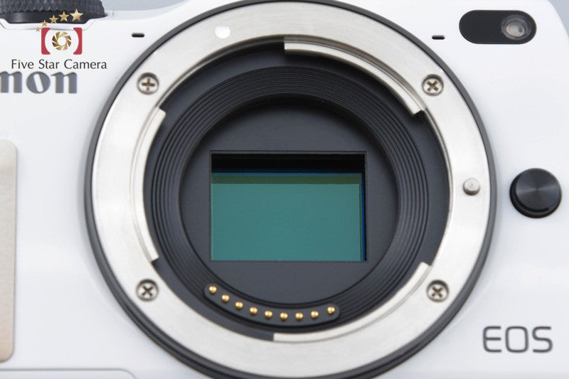 Canon EOS M2 White 18.0 MP Digital Mirrorless Camera EF-M 18-55 IS STM Lens