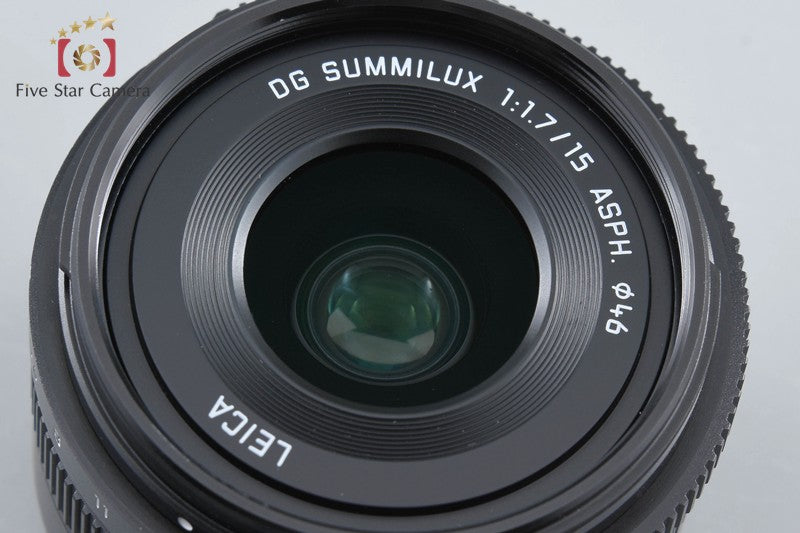 Panasonic LEICA DG SUMMILUX 15mm f/1.7 ASPH. H-X015-K Black