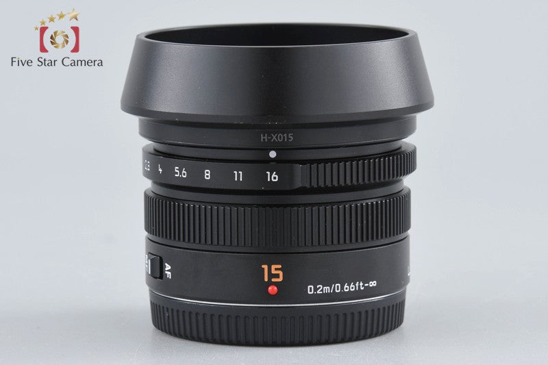 Panasonic LEICA DG SUMMILUX 15mm f/1.7 ASPH. H-X015-K Black