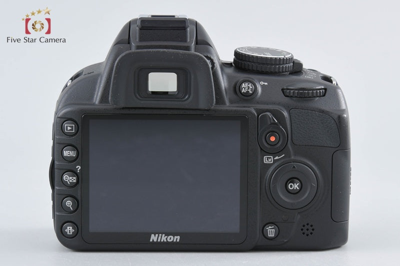 "Shutter count 1,394" Nikon D3100 Black 14.2 MP Digital SLR Camera 18-55 VR Lens