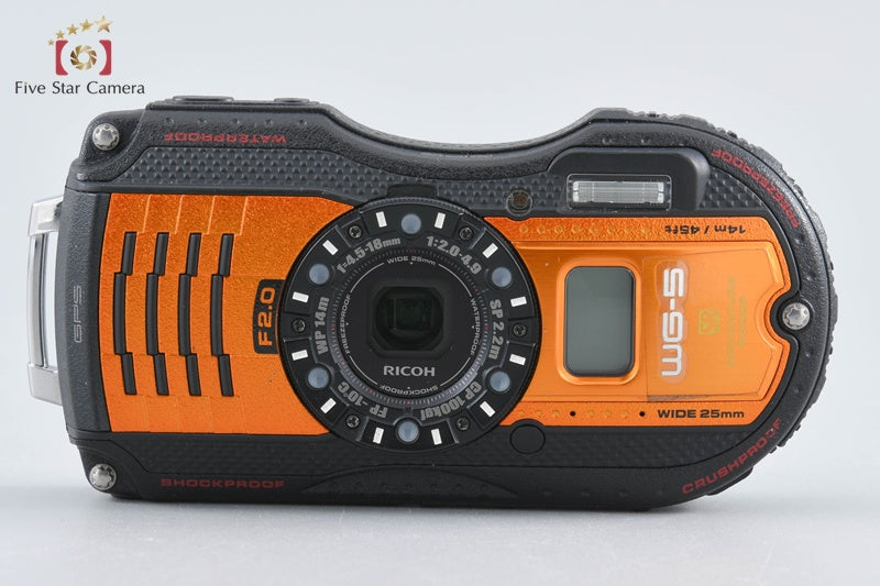 "Count 1,620" Ricoh Pentax WG-5 GPS Orange 16.0 MP Waterproof Action Camera