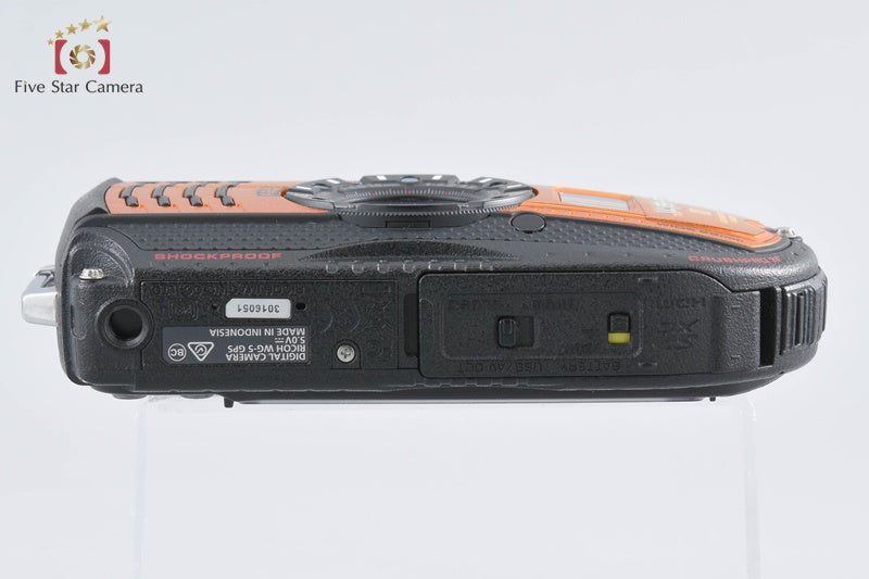 "Count 1,620" Ricoh Pentax WG-5 GPS Orange 16.0 MP Waterproof Action Camera