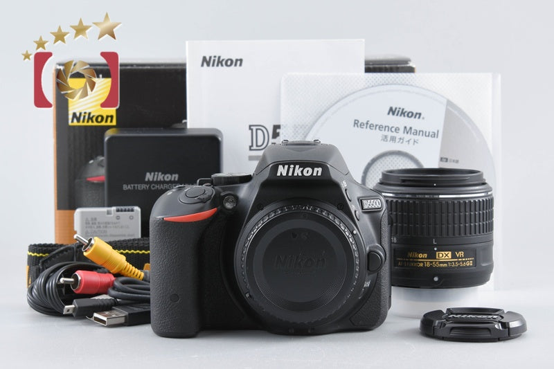 "Shutter count 53" Nikon D5500 Black 24.2 MP DSLR Camera 18-55 VR II Lens w/ Box