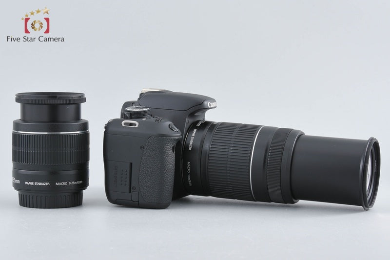 "Count 4,799" Canon EOS Kiss X5 / Rebel T3i / 600D 18.0 MP 18-55 55-250 Lenses