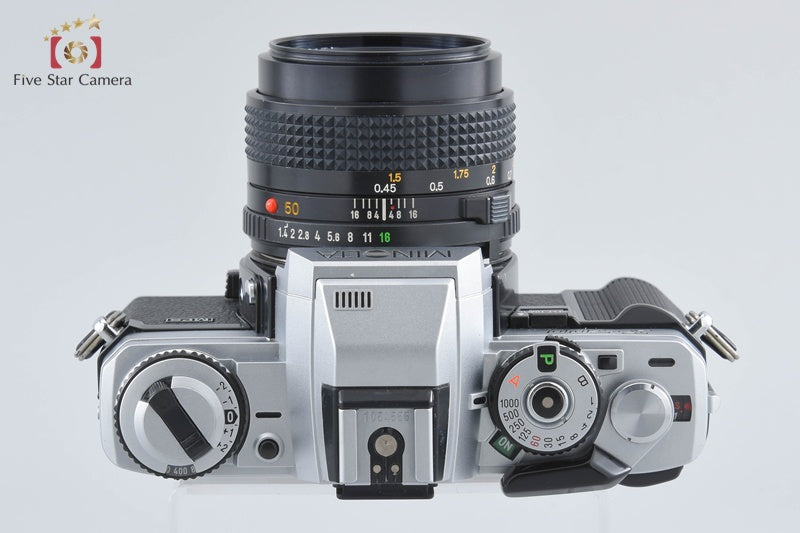 Minolta X-700 Silver 35mm SLR Film Camera + New MD 50mm f/1.4