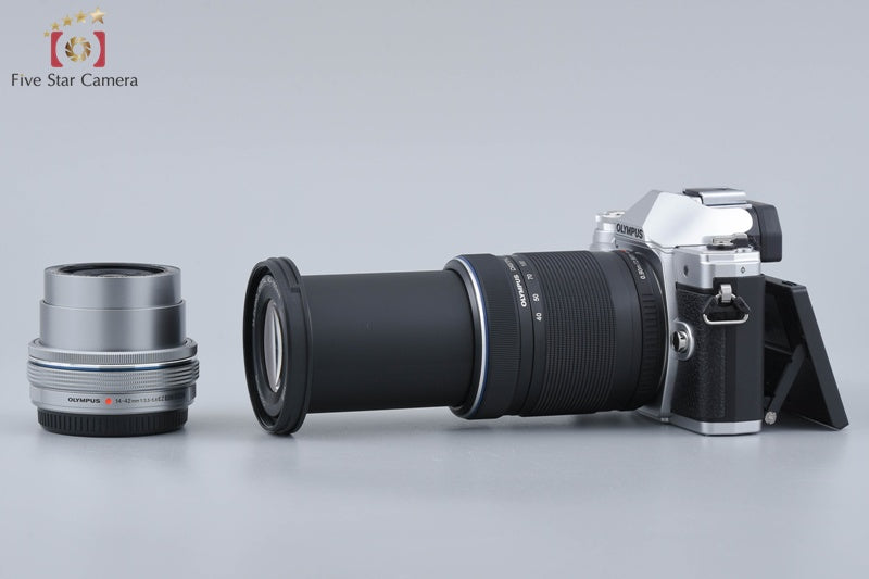 "Count 2,471" Olympus OM-D E-M10 Mark III Silver 16.1 MP 14-42 40-150 EZ Lenses