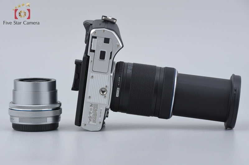 "Count 2,471" Olympus OM-D E-M10 Mark III Silver 16.1 MP 14-42 40-150 EZ Lenses