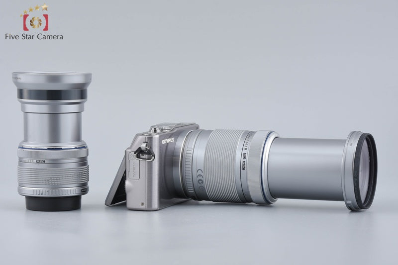 "Shutter count 800" Olympus PEN Lite E-PL3 Silver 12.3 MP 14-42 40-150 Lenses