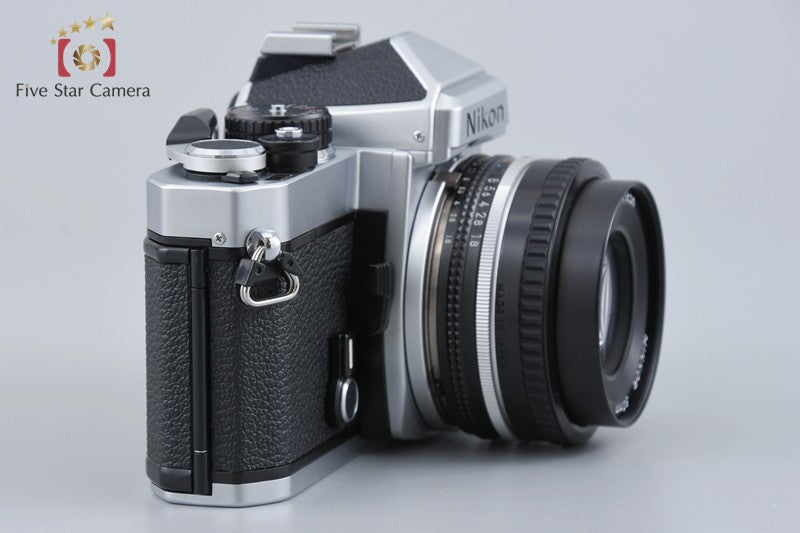 Nikon FE Silver 35mm SLR Film Camera + Ai-S NIKKOR 50mm f/1.8