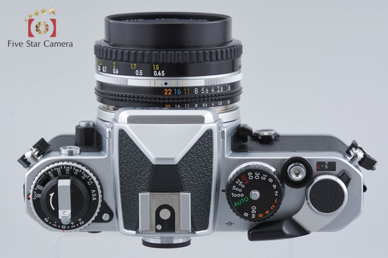 Nikon FE Silver 35mm SLR Film Camera + Ai-S NIKKOR 50mm f/1.8