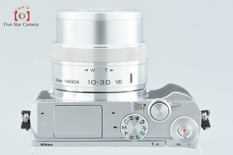 "Shutter count 3,853" Nikon 1 J5 Silver 20.8 MP Digital Camera 10-30 VR Lens