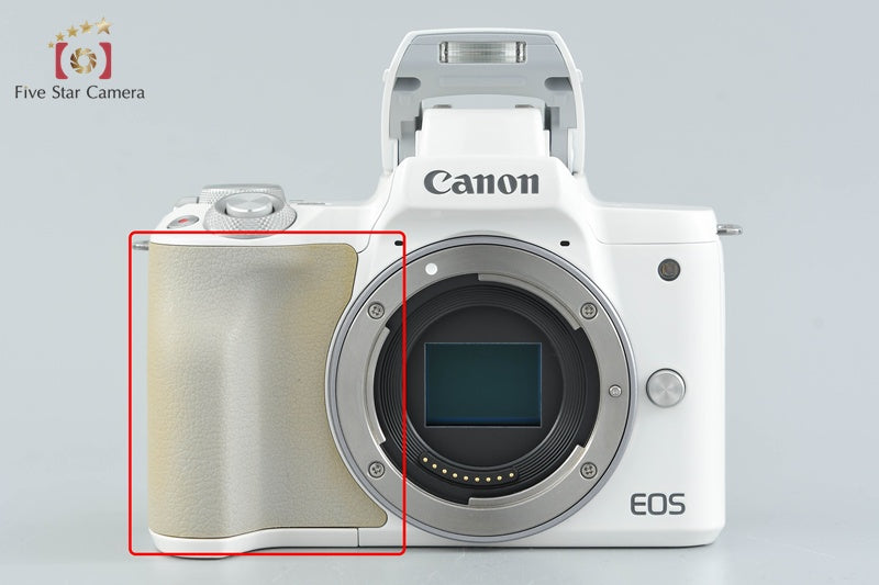 Canon EOS Kiss M / M50 White 24.0 MP 15-45 55-200 IS STM Lenses w/ Box