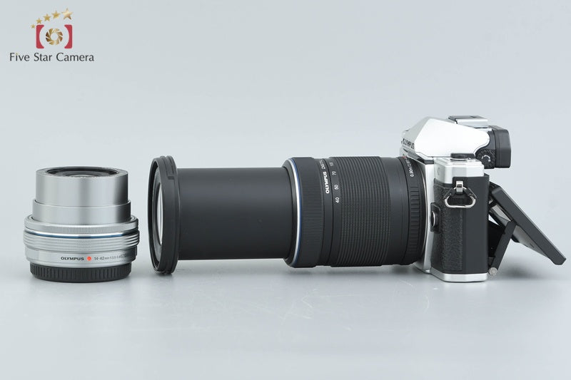 Olympus OM-D E-M10 Mark II Silver 16.1 MP 14-42 40-150 Lenses