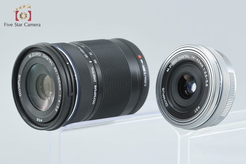 Olympus OM-D E-M10 Mark II Silver 16.1 MP 14-42 40-150 Lenses