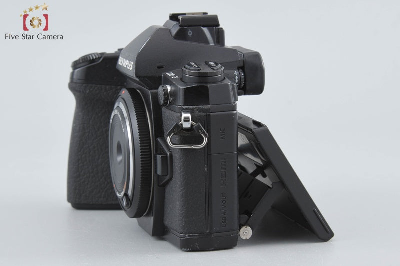 "Count 5,382" Olympus OM-D E-M1 Black 16.3 MP + 15mm f/8 Body Cap Lens w/ Box