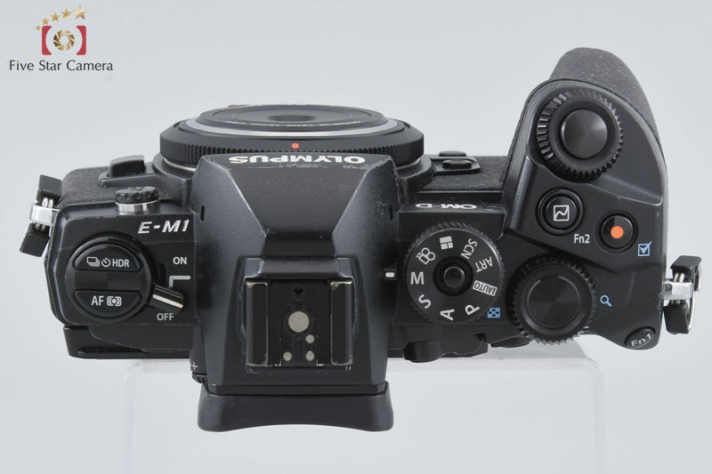 "Count 5,382" Olympus OM-D E-M1 Black 16.3 MP + 15mm f/8 Body Cap Lens w/ Box