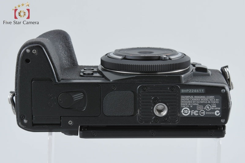 "Count 5,382" Olympus OM-D E-M1 Black 16.3 MP + 15mm f/8 Body Cap Lens w/ Box