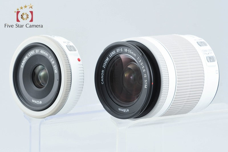 Canon EOS Kiss X7 / Rebel SL1 / 100D White 18.0 MP 18-55 40 Lenses