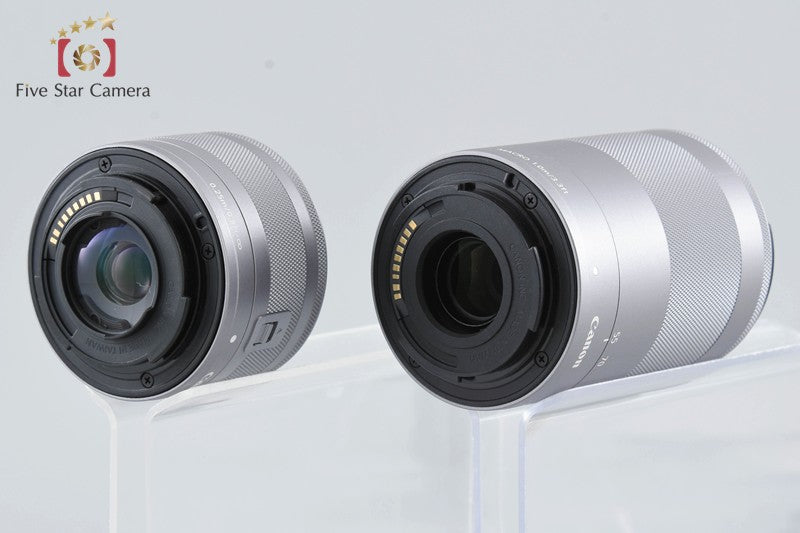 "Count 5,000" Canon EOS Kiss M / M50 White 24.0 MP 15-45 55-200 IS STM Lenses