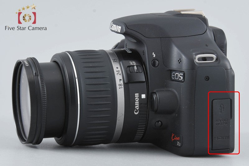 Canon EOS Kiss X3 / Rebel T1i / 500D 15.1 MP DSLR Camera EF-S 18-55 II USM Lens