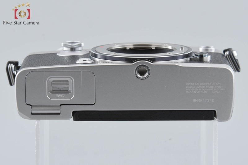 "Count 383" Olympus PEN-F Silver 20.3 MP Digital Mirrorless Camera Body w/ Box
