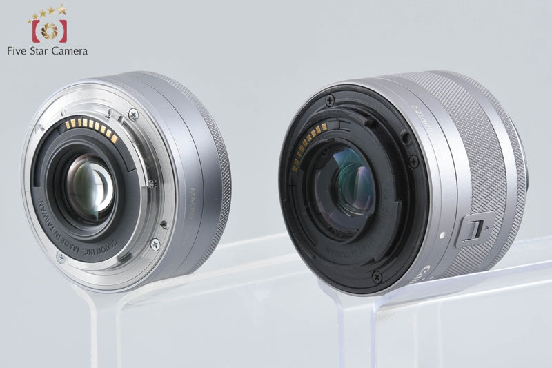 Canon EOS Kiss M / M50 White 24.0 MP 15-45 22 Lenses w/ Box