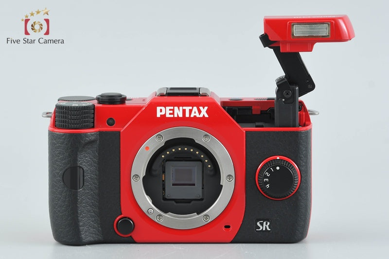 "Shutter count 589" PENTAX Q10 Red 12.4 MP Digital Camera 5-15 15-45 Lenses