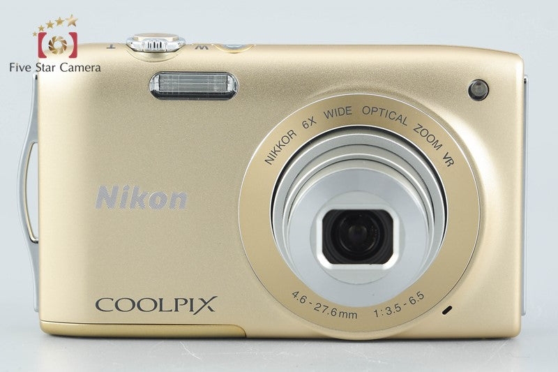 Nikon COOLPIX S3300 Sweet Gold 16.0 MP Digital Camera w/ Box