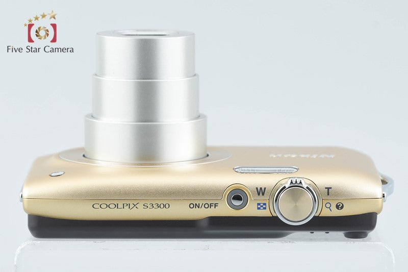 Nikon COOLPIX S3300 Sweet Gold 16.0 MP Digital Camera w/ Box