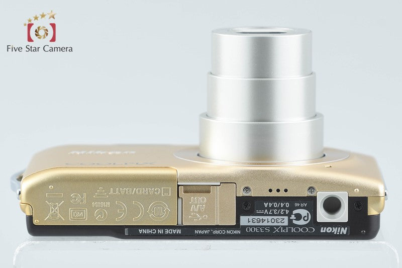 Nikon COOLPIX S3300 Sweet Gold 16.0 MP Digital Camera w/ Box