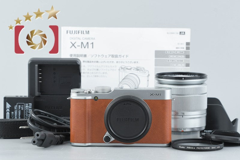 Fujifilm X-M1 Brown 16.3 MP Digital Camera 16-50 Lens