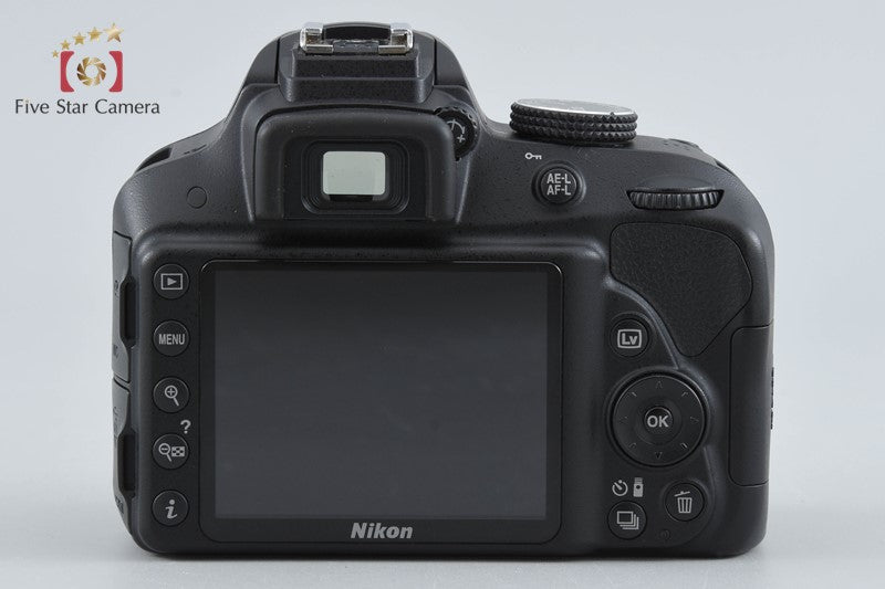 "Count 1,327" Nikon D3300 Black 24.2MP DSLR 18-55 55-200 Lenses w/ Box