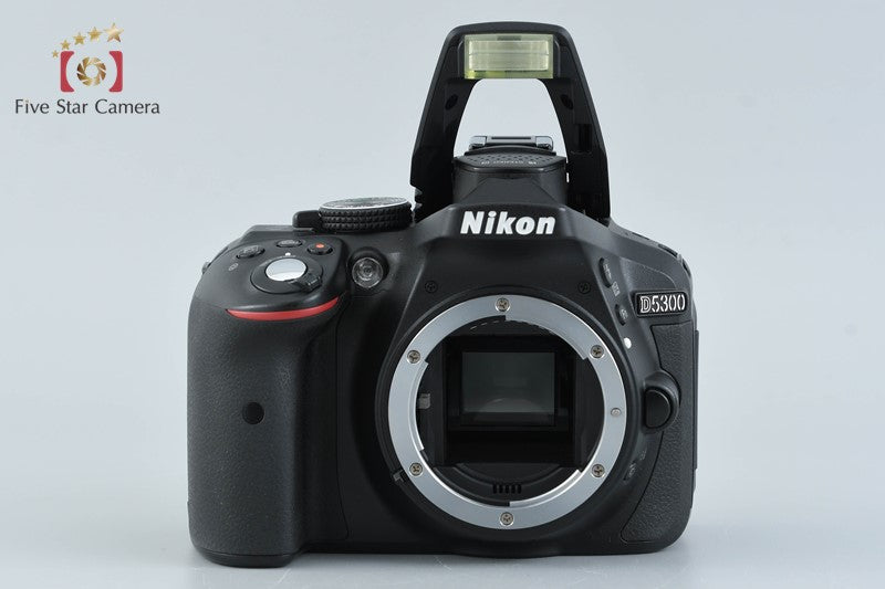 Nikon D5300 Black 24.2 MP DSLR Camera AF-P 18-55 70-300 VR Lenses w/ Box