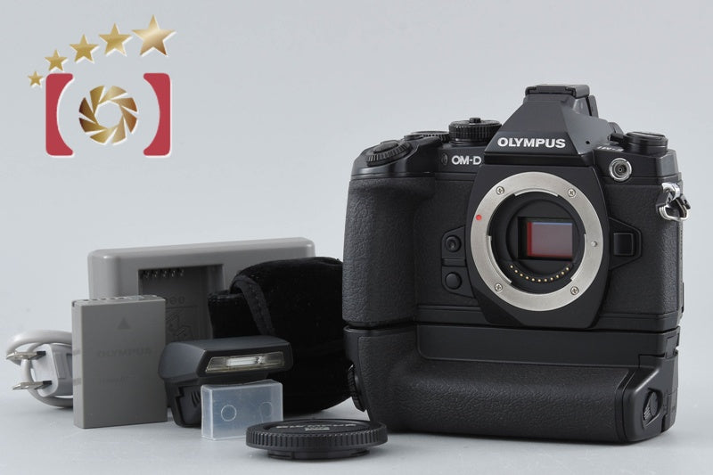 Olympus OM-D E-M1 Black 16.3 MP Digital Mirrorless Camera + HLD-7 Battery holder