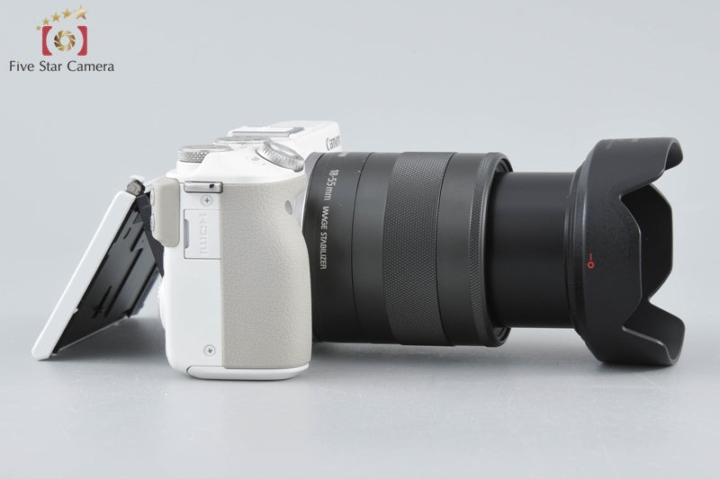 Canon EOS M3 White 24.2 MP Digital Camera EF-M 18-55 IS STM Lens