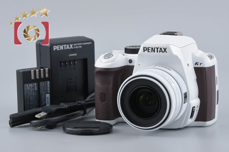 PENTAX K-r White x Brown 12.4 MP DSLR Camera + SMC DA 35mm AL White