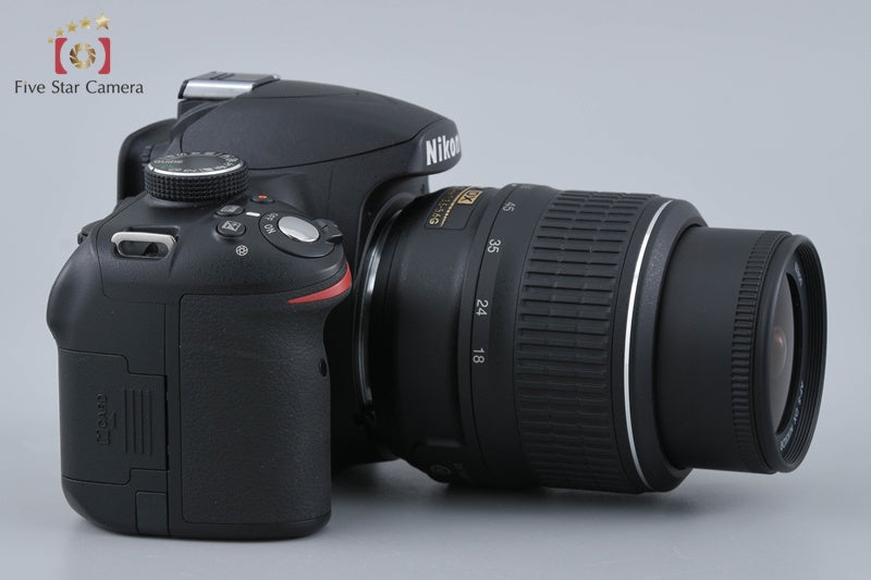 "Shutter count 2,042" Nikon D3200 Black 24.2 MP DSLR 18-55 VR Lens