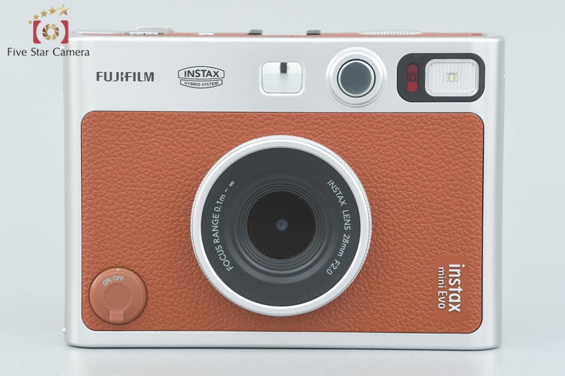 Fujifilm Instax Mini Evo Brown Hybrid Instant Film Camera w/ Box